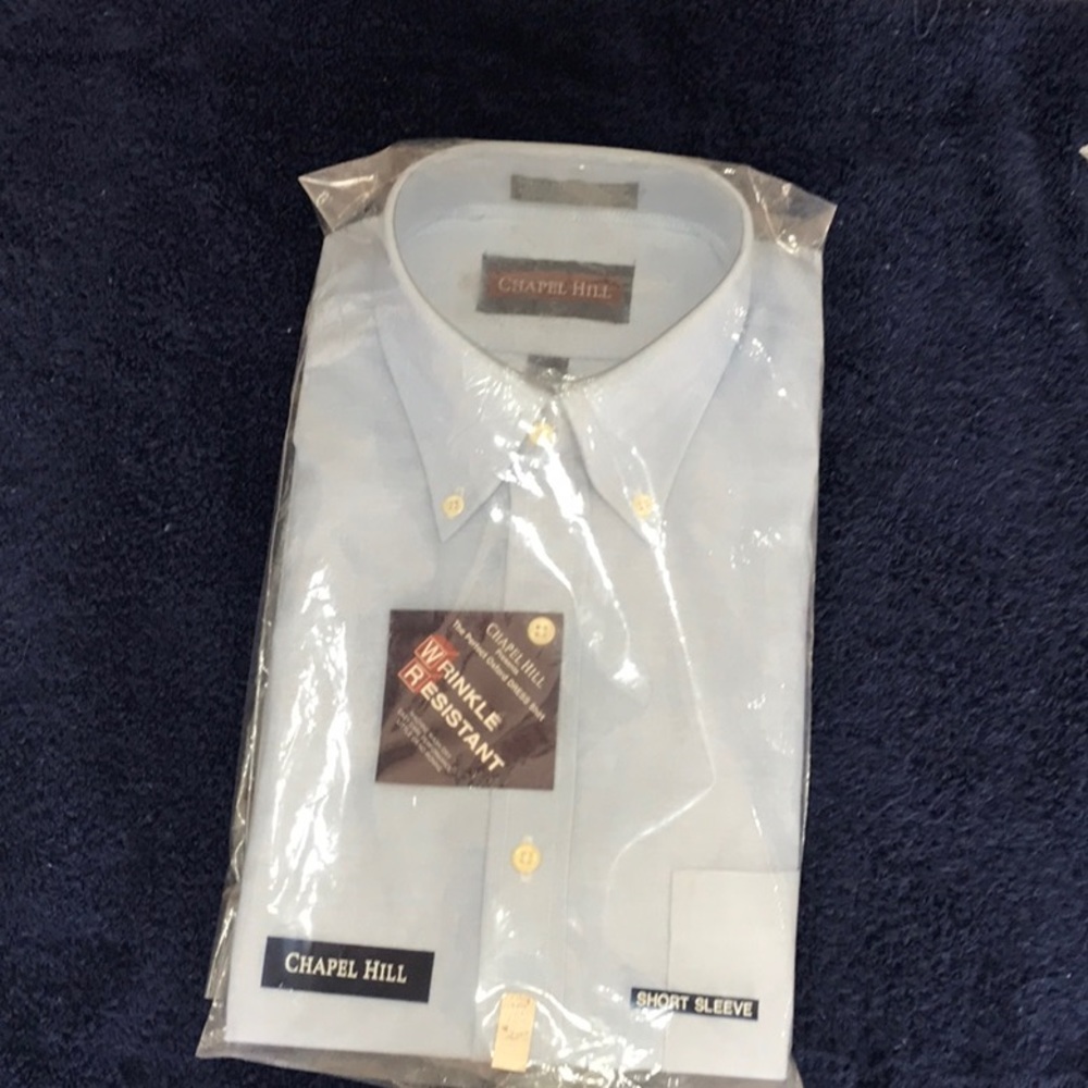 Vintage Chapel Hill blue short sleeve dress  Shirt men's